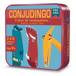 Boite 3D en métal du jeu de cartes ConjuDingo CM1-CM2