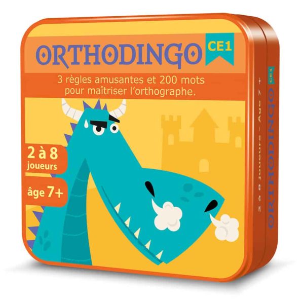 Boite métal 3D du jeu de cartes OrthoDingo CE1