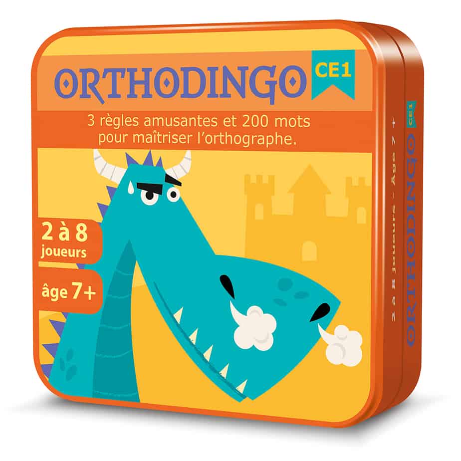 Boite métal 3D du jeu de cartes OrthoDingo CE1