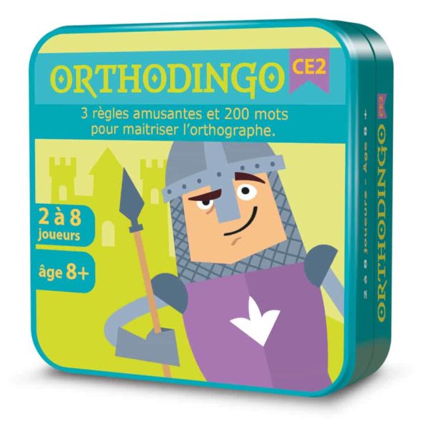 Boite métal 3D du jeu de cartes OrthoDingo CE2