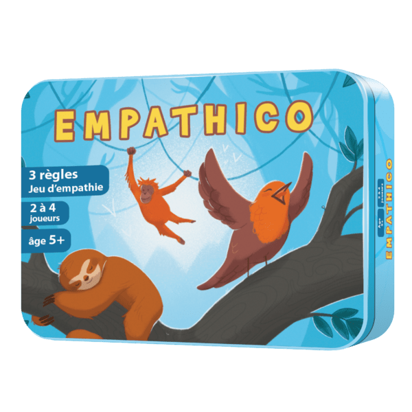boite du jeu empathico, jeu destiné à améliorer l'empathie par la méthode de la communication empathique.