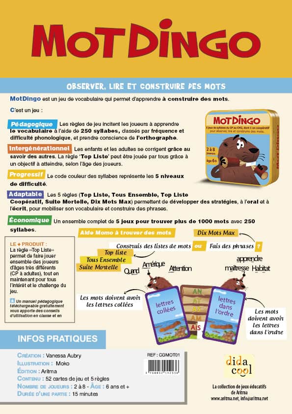 Fiche produit MotDingo
